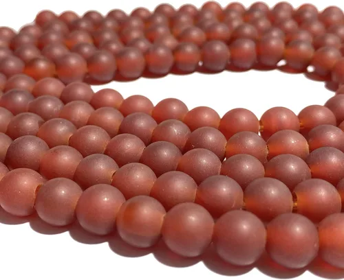 Vista 7 de ABCGEMS (agujero grande de 0.079 pulgadas, mate, no encerado) cuentas de cornalina de arándano madagasquino