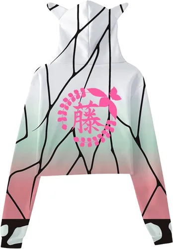 Vista 2 de ixqekuc Sudadera con capucha de anime para niños, Tanjirou Nezuko Zenitsu para mujer