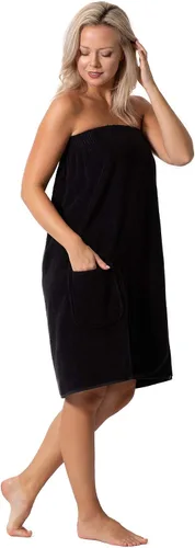 Vista 5 de Robe Direct Women’s Terry Cloth Spa and Bath Towel Wrap with Adjustable Closure & Elastic Top
