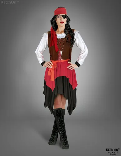 Vista 7 de KatchOn Disfraz de pirata de Halloween para mujer, vestido adulto para cosplay