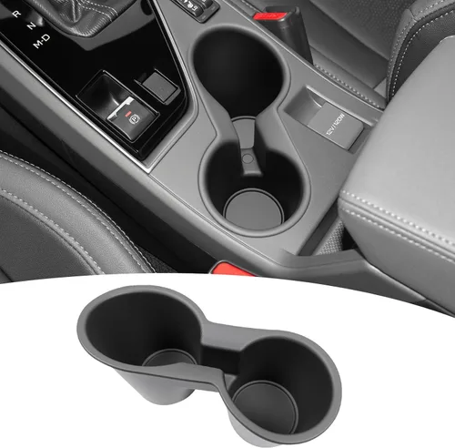 Vista 19 de Organizador de portavasos compatible con accesorios Chevy Equinox 2018-2024, sin ruido, a prueba de agua y polvo, TPE inserto para consola