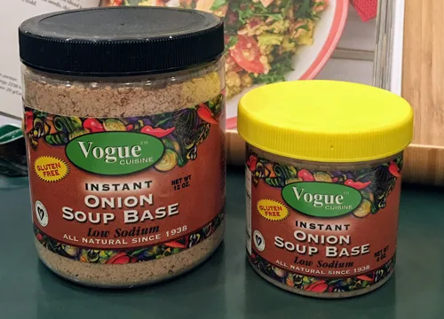 Vista 3 de Vogue Cuisine Base de sopa y condimento de cebolla de 12 onzas, baja en sodio, sin gluten, ingredientes totalmente naturales