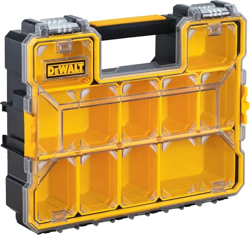 Vista 8 de DEWALT Organizador de piezas pequeñas, caja de almacenamiento de hardware con separadores extraíbles, 10 compartimentos (DWST14825) (Paquete de 3)