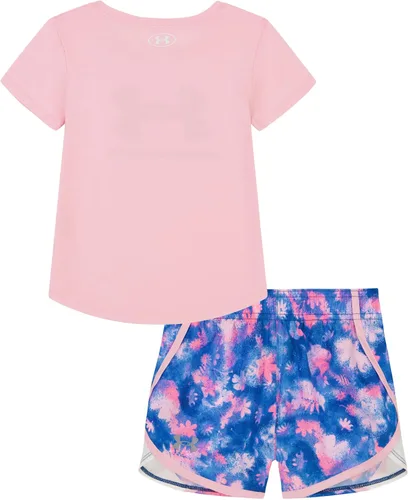 Vista 9 de Under Armour baby-girls Short Sleeve Shirt and Shorts Set, Durable Stretch and Lightweight