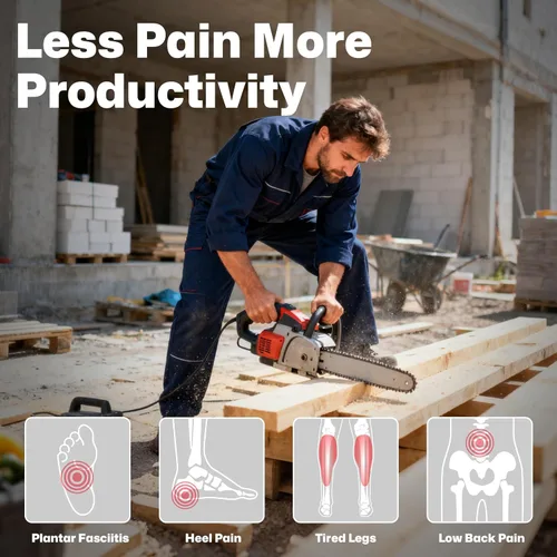 Vista 3 de WalkHero Plantillas Ortopédicas de Trabajo, Plantillas para Fascitis Plantar 220+ libras para Hombres y Mujeres, Insertos de Soporte de Arco
