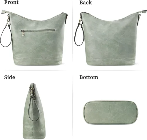 Vista 5 de FUKUYIN Bolso de mano para mujer, bolso de hombro de piel sintética suave para mujer, bolso bandolera grande para mujer