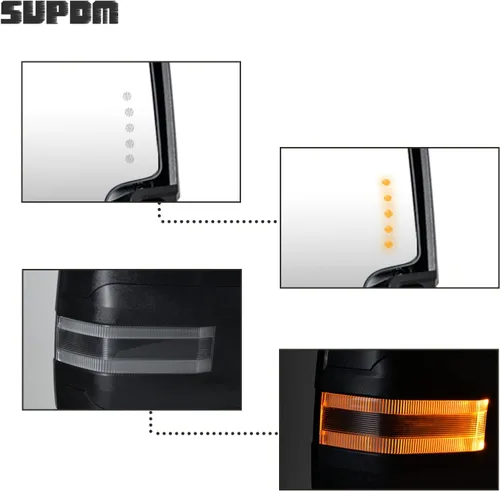 Vista 4 de Espejos de remolque compatibles con Chevy Silverado Suburban Tahoe Avalanche GMC Sierra Yukon 2007-2013 con espejo lateral de vidrio calefactable