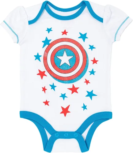 Vista 3 de Marvel Paquete de 3 mamelucos para bebés Capitán América Spidergirl