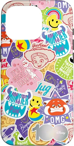 Vista 20 de Funda para iPhone 16 Disney 100 Pixar Happy Faces and Happy Stickers D100