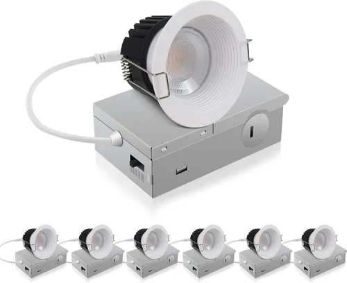 Vista 33 de Adetu lámpara de techo empotrable antirreflejos LED de 2 pulgadas, 5 CCT, con caja de conexiones, 2700K/3000K/4000K/5000K seleccionables, CRI90+, 8