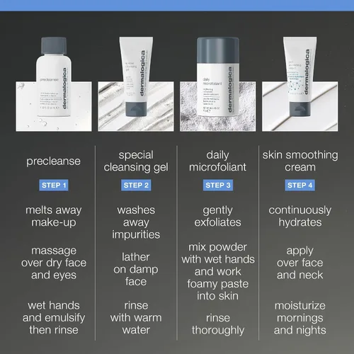 Vista 4 de Kit de Piel Saludable Dermalogica Discover - Incluye: Prelimpieza, Lavado Facial, Exfoliante Facial y Hidratante - Lavar las Impurezas para Revelar