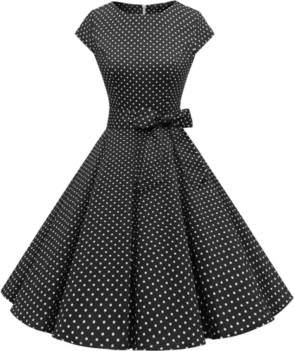 Vista 83 de Dressystar - Vestidos clásicos de fiesta con mangas casquillo, estilo Rockabilly y retro de la década de 1950