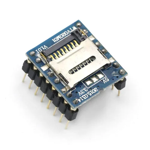 Vista 2 de HiLetgo WTV020-SD U Reproductor de audio de disco Módulo de sonido MP3 Módulo de voz con ranura para tarjeta SD UART 232 para Arduino