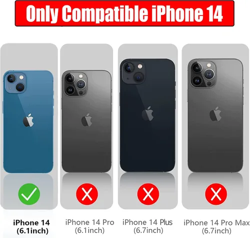 Vista 2 de Funda de batería para iPhone 14, Full Encircle 7000mAh Ultra-Slim Recargable Inteligente Portátil Cubierta de Carga Extendida Batería Compatible