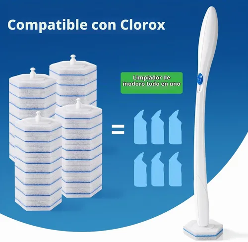 Vista 4 de Recambios de cepillo limpiador de inodoro oshang, almohadillas de recambio de inodoro, cabezas de cepillo de inodoro desechables para limpieza