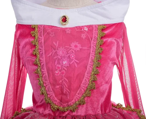 Vista 5 de Lito Angels Disfraz de princesa para niñas, disfraz de Halloween y Navidad con accesorios