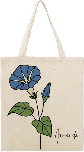 Vista 17 de Bolso de mano personalizado de la flor del nacimiento del mes del nacimiento