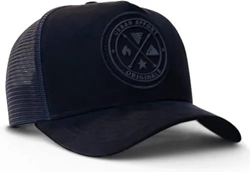 Vista 154 de Urban Effort Gorra trasera de malla, para hombres y mujeres, gorra de béisbol de 5 paneles, gran cierre a presión para caza y senderismo