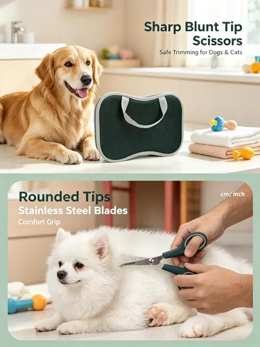 Vista 8 de Kit de aseo para mascotas 8 en 1 con bolsa de almacenamiento