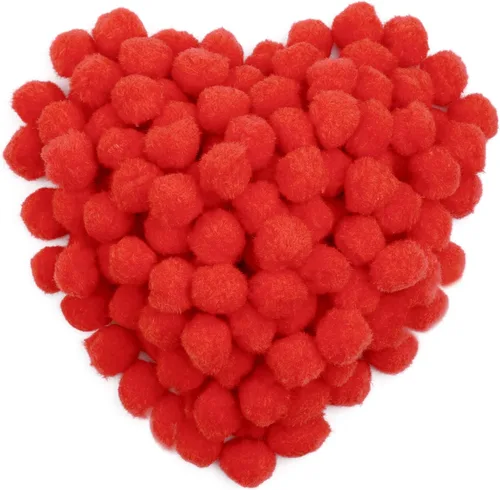 Vista 34 de MORFEN 150 pompones, pompones negros de 1 pulgada, bolas de pompón mullido, pequeños pompones para manualidades, proyectos de manualidades