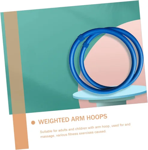 Vista 2 de 1 par de aros de brazo con peso para yoga y pilates, ejercitador de brazos para entrenamiento de fuerza, fitness y rehabilitación