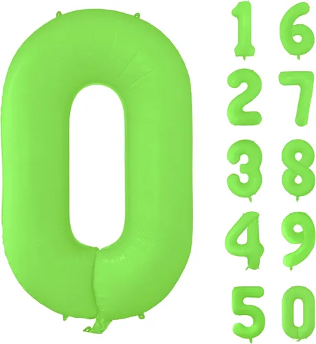 Vista 28 de Globos gigantes de helio de aluminio de 40 pulgadas, color negro, globos digitales grandes del número 0 para decoración de fiesta de cumpleaños