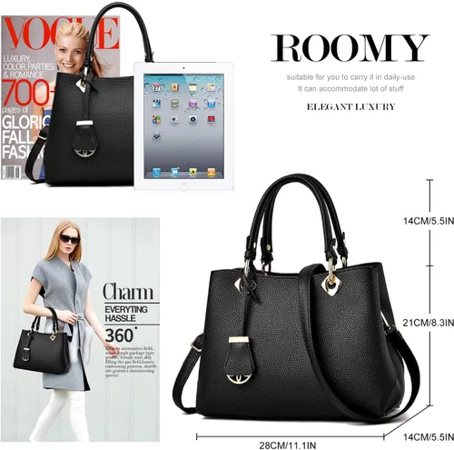 Vista 3 de Carteras y bolsos para mujer, bolso de mano de moda con asa superior
