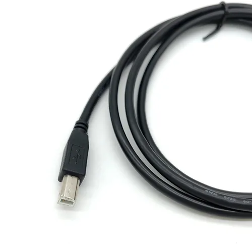 Vista 5 de Puerto USB de impresión de puerto B macho a DB9 hembra RS232 Cable serie DB9 a USB tipo B Transmisión de datos Cable adaptador de impresora 6.6 ft