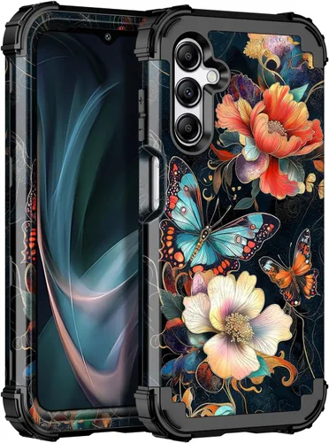 Vista 67 de Miqala Funda para Galaxy S21 FE 5G, brilla en la oscuridad, tres capas, resistente, protección a prueba de golpes, parachoques de plástico