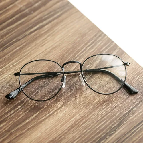 Vista 6 de Pro Acme Marco clásico redondo de metal transparente para lentes unisex 2 pares dorado negro