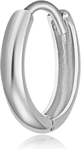 Vista 6 de 14k REAL Yellow OR White Gold 2mm Thickness Huggie Earrings (10 x 10 mm)