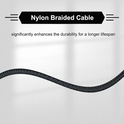 Vista 5 de Cable de audio de repuesto para auriculares para juegos Astro A10 A40 Inline Cable de control de volumen, cable auxiliar para juegos de audio, 6.6