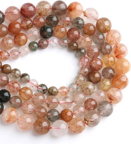 Vista 8 de 4MM 88 piezas de cuentas sueltas de piedra natural verde turquesa africana para hacer pulseras y collares de bricolaje