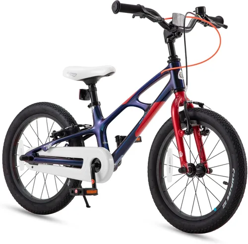 Vista 13 de RoyalBaby Bicicleta para niños, ligera de aleación de magnesio de 16/18 pulgadas, para niños y niñas de 4 a 9 años, ruedas de entrenamiento