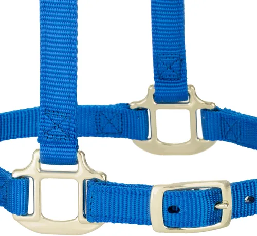 Vista 6 de Weaver Leather Caballo ajustable de nylon Breakaway Halter, azul, destetado/poni