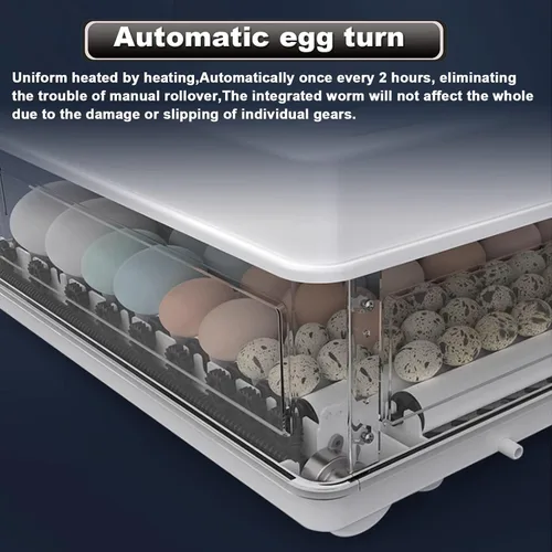Vista 8 de Automatic Egg Incubator Brooding Machine Chicken Incubator Home Incubator Controller Farm 64-128 Egg Incubator with Automatic Temperature/Humidity