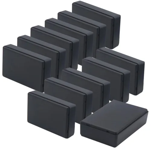 Vista 35 de Zulkit 12 cajas de proyecto de plástico ABS para proyectos eléctricos, caja de conexiones de energía, color negro, 1.97 x 1.10 x 0.59 pulgadas 12