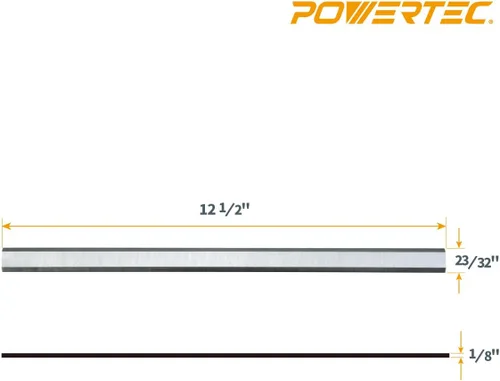 Vista 4 de POWERTEC Cuchillas cepilladoras de 12-1/2 pulgadas para cepilladora Wilton 99178, 34463, juego de 2 (128184)