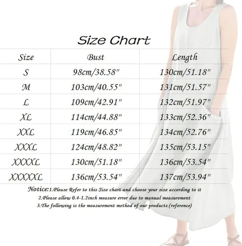 Vista 7 de BAJSDCU Dress for Women 2024 Fashion Casual Solid Cotton Dress Sleeveless with Pocket Loose Dress Tank Long Sleeve
