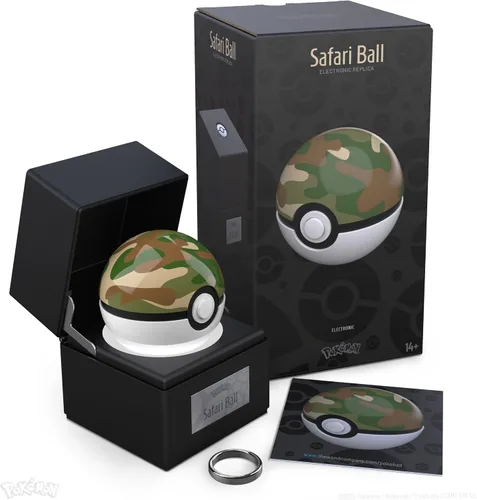Vista 13 de The Wand Company Original Poké Ball - Réplica auténtica de la Pokébola, realista, electrónica, fundida a presión, con estuche para exhibición, luz