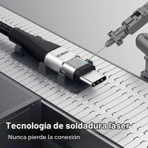 Vista 2 de Cable USB A a USB C, cable tipo C, cargador USBC de carga rápida de 6 pies Negro