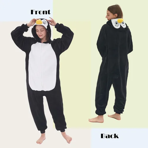 Vista 3 de NEWCOSPLAY Unisex Adult Onesie Pajamas Animal One Piece Costume Cosplay Sleepwear