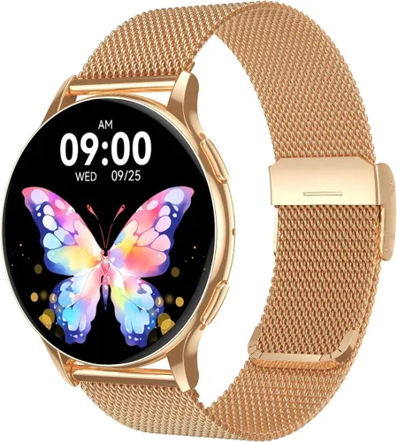 Vista 13 de Reloj inteligente para mujer, pantalla AMOLED Ultra-HD de 1.32 pulgadas, (responder/hacer llamadas) con asistente de voz NFC/AI, compatible