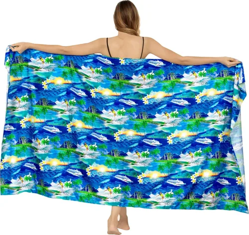 Vista 4 de HAPPY BAY Women's Sarong Wrap Cover ups Pareo