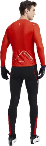 Vista 63 de Santic - Camiseta de ciclismo para hombre, manga larga, reflejante, cremallera completa, con bolsillos