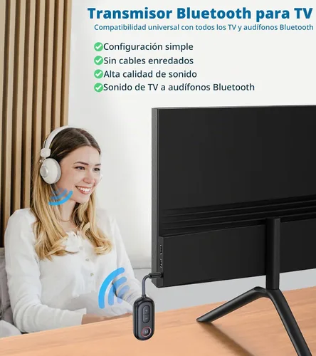 Vista 3 de Adaptador Bluetooth de avión para auriculares Bluetooth AUX adaptador Negro