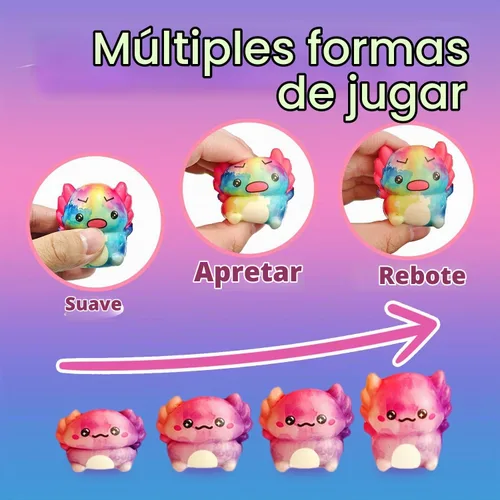Vista 3 de Paquete de 20 juguetes esponjosos para fiestas, juguetes antiestrés de Rainbow Mix