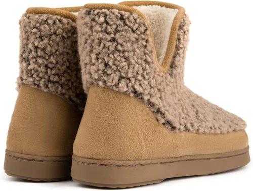 Vista 4 de RockDove - Pantuflas estilo botín de forro polar con espuma viscoelástica y suela de goma para mujer
