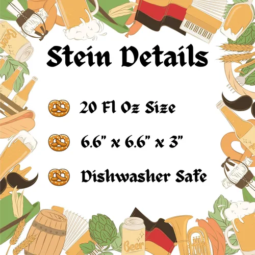 Vista 6 de Oktoberfest - Taza de cerveza para el Oktoberfest, taza de cerámica para el Oktoberfest 2023