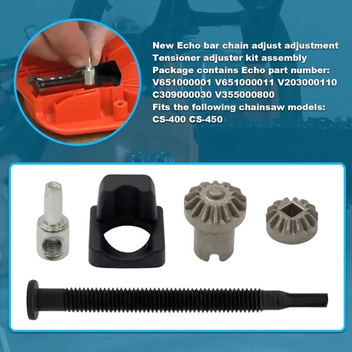 Vista 5 de AJUSTADOR TENSOR DE BARRA DE CADENA (KIT 3) Se adapta a conjunto de montaje ECHO CS-400 cs400 CS-450